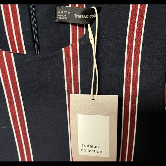 Zara Trafaluc Striped Peplum Hem Dress NWT‎ - Picture 5 of 5